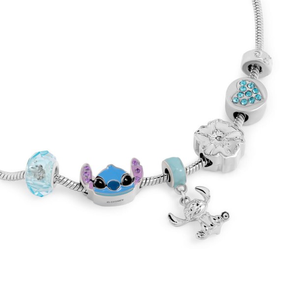 Bracciale con ciondolo Stitch in argento - Disney