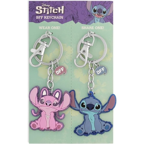 Set 2 portachiavi Angel & Stitch - Disney