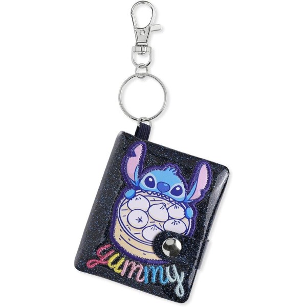 Portachiavi con blocco note glitterato blu Stitch - Disney