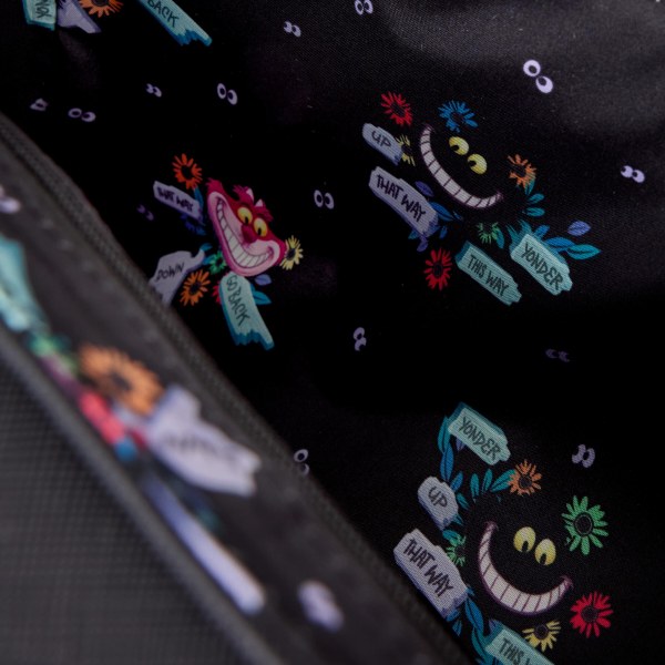 BORSA A TRACOLLA FLOREALE CHESHIRE CAT ALICE NEL PAESE DELLE MERAVIGLIE - DISNEY LOUNGEFLY