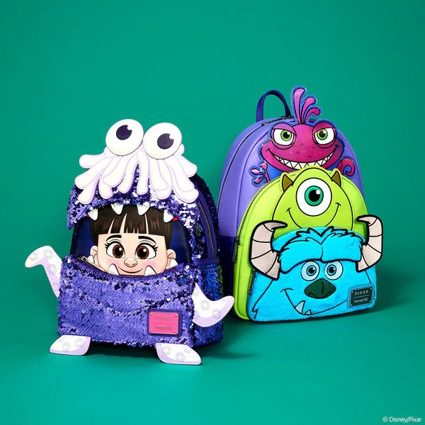 ZAINO MONSTERS & CO. A TRIPLA TASCHE - DISNEY-PIXAR LOUNGEFLY