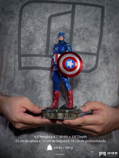 Statuetta Infinity Saga BDS Art Scale 1/10 Capitano America Battle of NY 23 cm