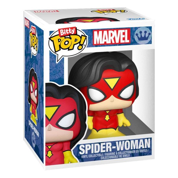 Espositore Marvel Bitty POP! con 2 personaggi in vinile di Spider-Man Web