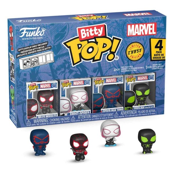 Confezione Spider-Man 4 statuette Bitty POP! Serie vinile 2 2 cm