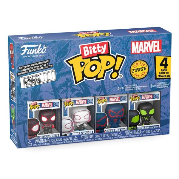 Confezione Spider-Man 4 statuette Bitty POP! Serie vinile 2 2 cm