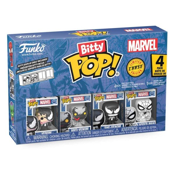 Confezione da 4 statuette Bitty POP di Spider-Man! Serie 3 in vinile da 2 cm