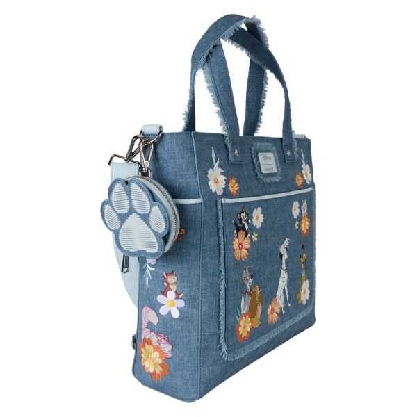 ZAINO CONVERTIBILE E BORSA TOTE CON SACCHETTO PORTAMONETE CANI E GATTI - DISNEY LOUNGEFLY