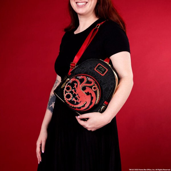 Zaino Loungefly Game of Thrones House of the Dragon Targaryen da 26 cm