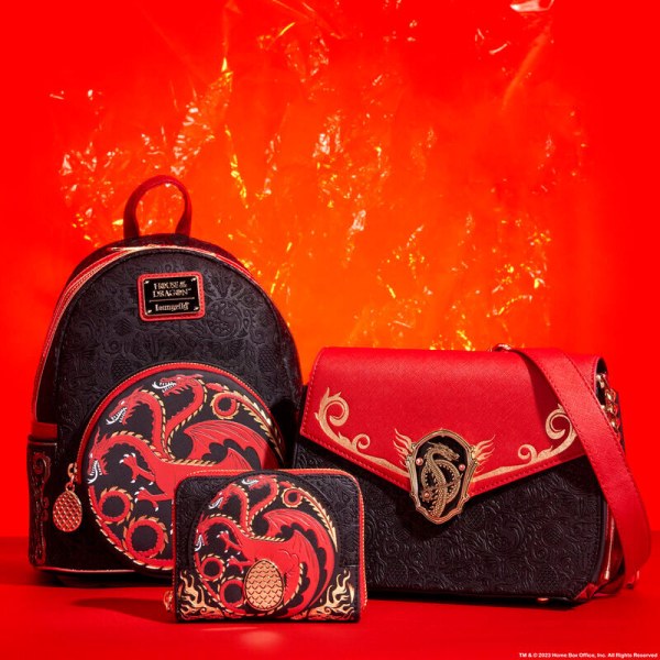 Zaino Loungefly Game of Thrones House of the Dragon Targaryen da 26 cm