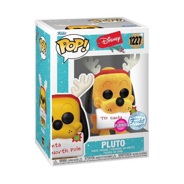 FUNKO POP! 1227 Holiday Pluto (Flocked) Edizione Speciale - Disney