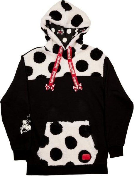 Felpa con cappuccio taglia S sherpa Minnie Rocks the Dots - DISNEY LOUNGEFLY