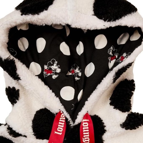 Felpa con cappuccio taglia S sherpa Minnie Rocks the Dots - DISNEY LOUNGEFLY