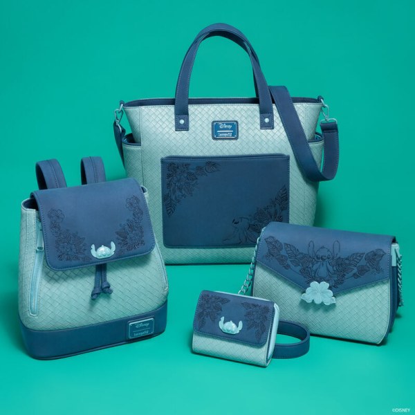 Mini zaino con coulisse e ricamo floreale Stitch - DISNEY LOUNGEFLY