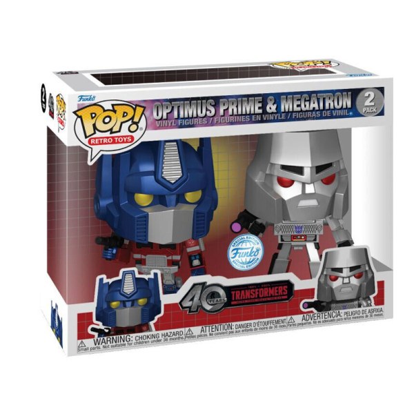 Transformers Retro Toys Pop 2-Pack Optimus - Megatron Metallic