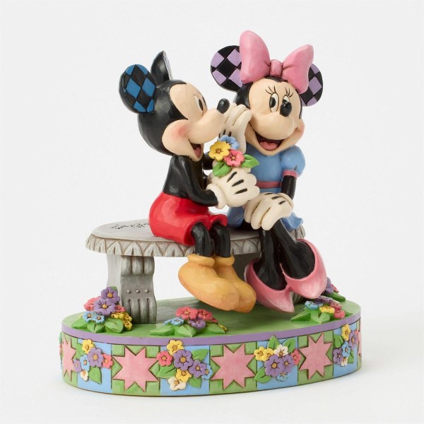 TOPOLINO E MINNIE SULLA PANCHINA DI PRIMAVERA - DISNEY TRADITIONS