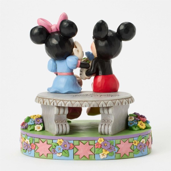 TOPOLINO E MINNIE SULLA PANCHINA DI PRIMAVERA - DISNEY TRADITIONS
