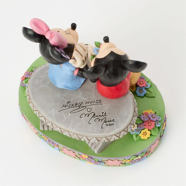 TOPOLINO E MINNIE SULLA PANCHINA DI PRIMAVERA - DISNEY TRADITIONS