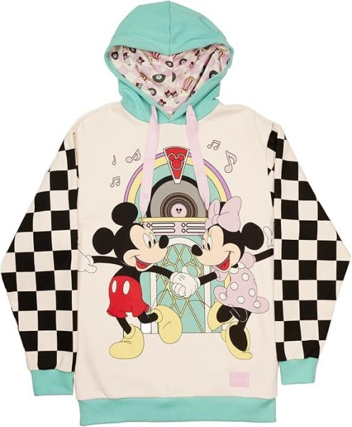 Felpa unisex con cappuccio e cena di Topolino e Minnie - DISNEY LOUNGEFLY