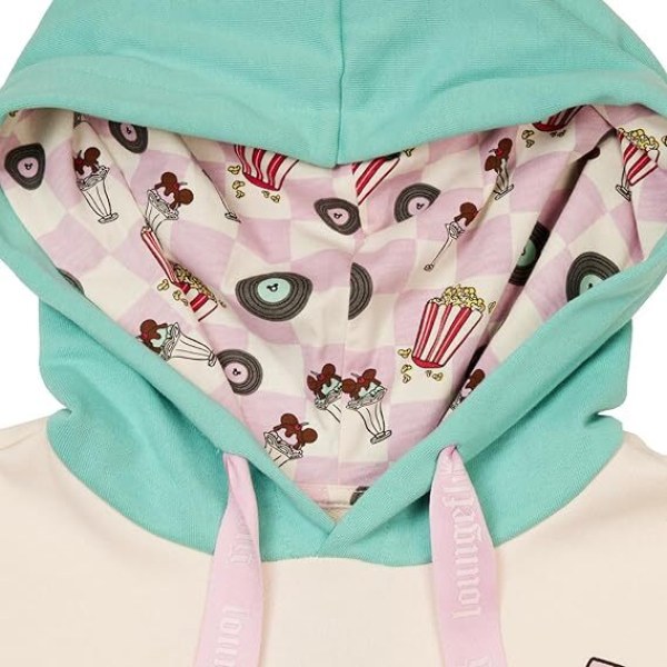 Felpa unisex con cappuccio e cena di Topolino e Minnie - DISNEY LOUNGEFLY