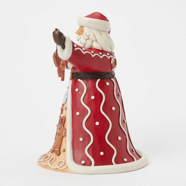 BABBO NATALE DI PAN DI ZENZERO CON BISCOTTO IN MANO - HEARTWOOD CREEK