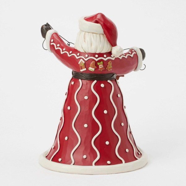 BABBO NATALE DI PAN DI ZENZERO CON BISCOTTO IN MANO - HEARTWOOD CREEK