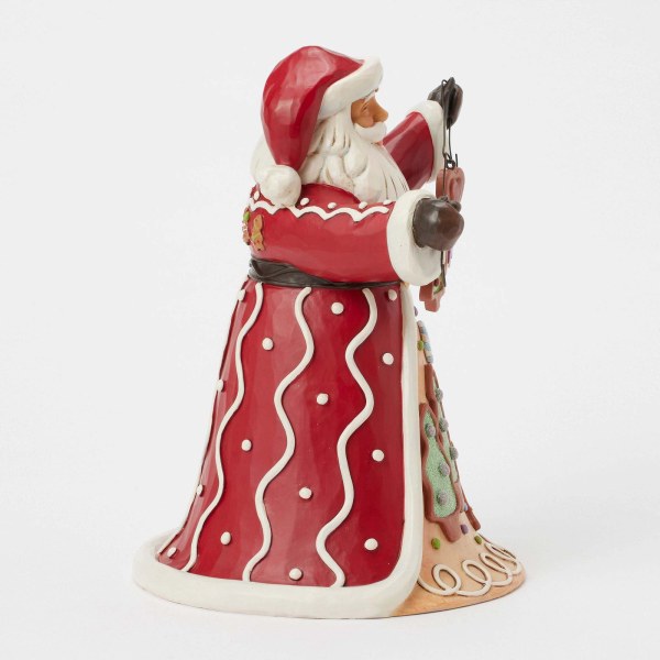 BABBO NATALE DI PAN DI ZENZERO CON BISCOTTO IN MANO - HEARTWOOD CREEK