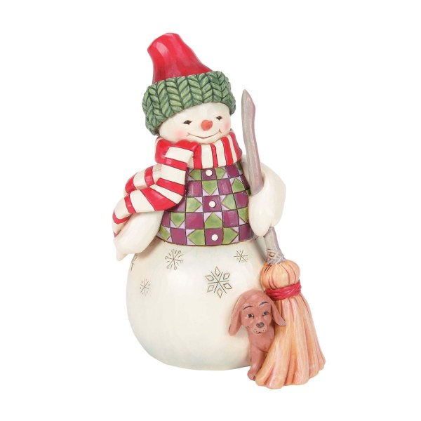 PUPAZZO DI NEVE CON CANE CURIOSO - HEARTWOOD CREEK