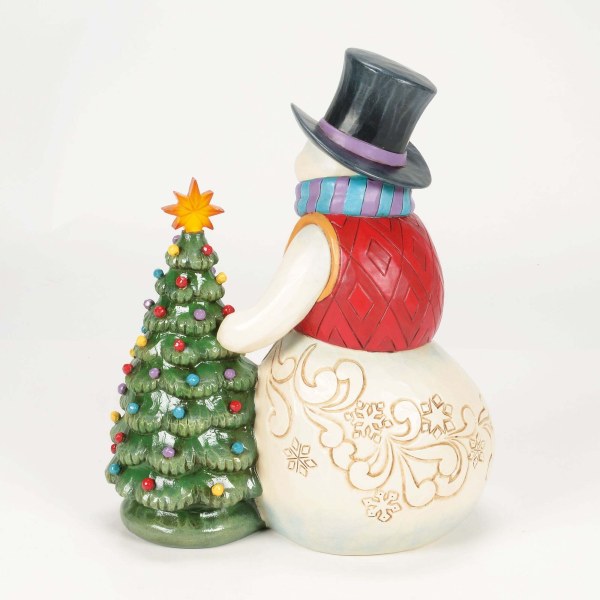 PUPAZZO DI NEVE CON ALBERO LED VINTAGE - HEARTWOOD CREEK