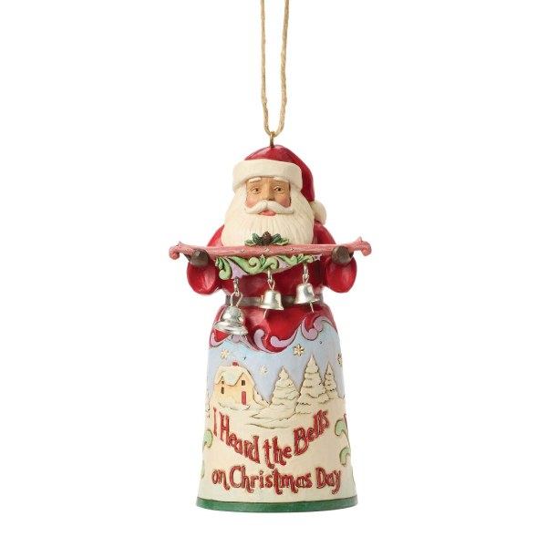 ORNAMENTO BABBO NATALE "HO SENTITO DELLA CAMPANA" - HEARTWOOD CREEK