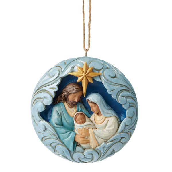 DECORO SACRA FAMIGLIA BLU E ORO - HEARTWOOD CREEK