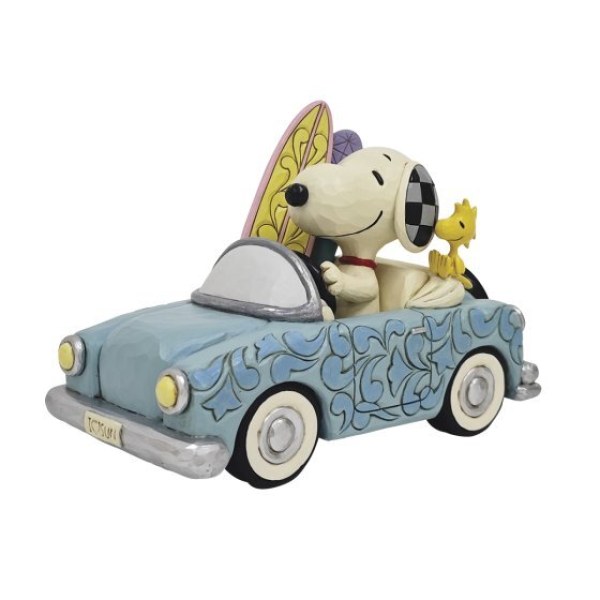 Snoopy e Woodstock in auto surf - Peanuts