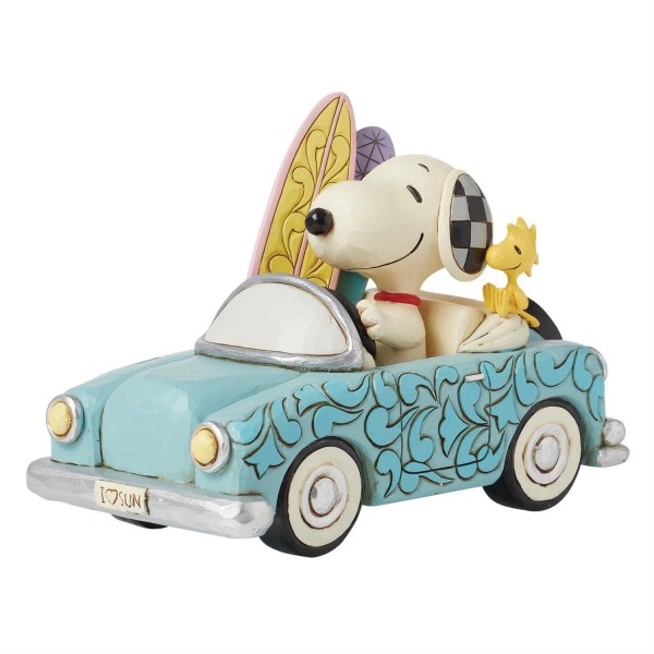 Snoopy e Woodstock in auto surf - Peanuts
