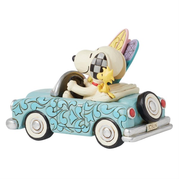 Snoopy e Woodstock in auto surf - Peanuts