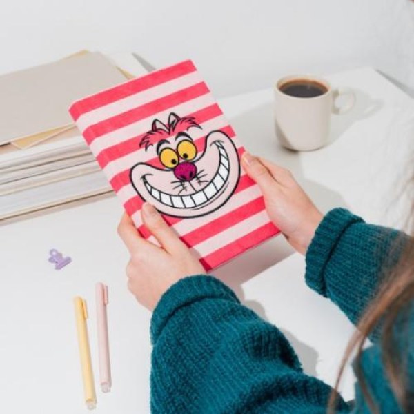 QUADERNO PREMIUM A5 CON COPERTINA IN PELUCHE GATTO DEL CHESHIRE - DISNEY ALICE NEL PAESE DELLE MERAVIGLIE