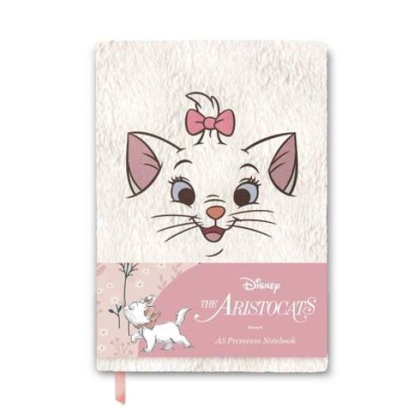 QUADERNO PREMIUM A5 CON COPERTINA IN PELUCHE MARIE - DISNEY GLI ARISTOGATTI