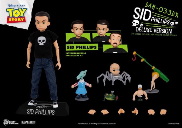 Toy Story personaggio Dynamic Action Heroes Sid Phillips Versione Deluxe 14 cm