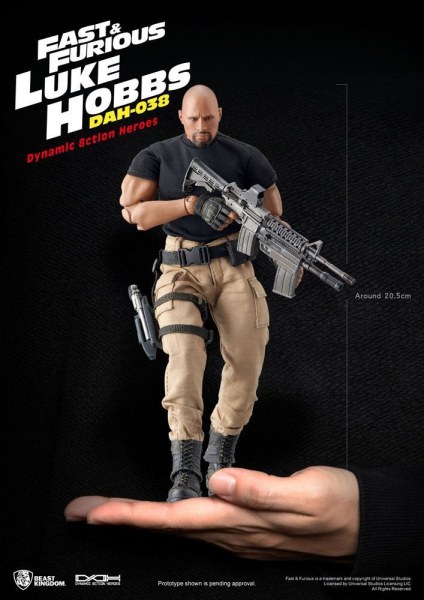 Figura Fast & Furious Dynamic Action Heroes 1/9 Luke Hobbs 21 cm