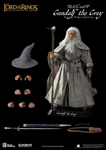 Il Signore degli Anelli Dynamic Action Heroes 1/9 Gandalf il Grigio figura da 21 cm
