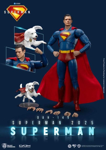Superman (2025) Figurina di Superman e Krypto 21 cm