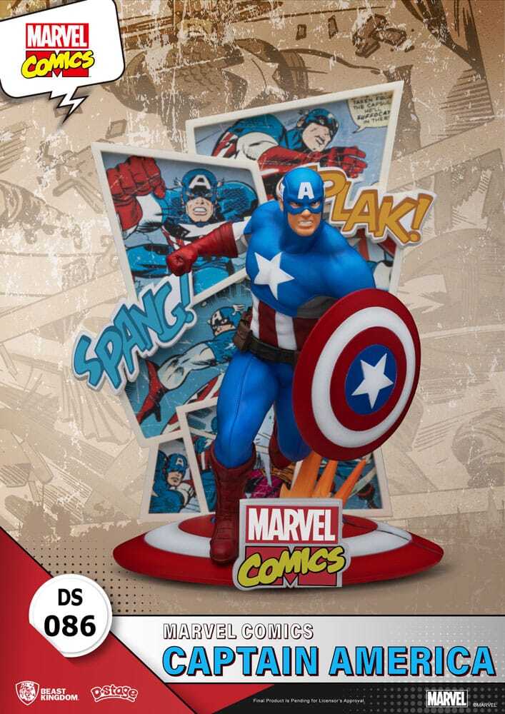 diorama in PVC Marvel Comics D-Stage Capitano America 16 cm