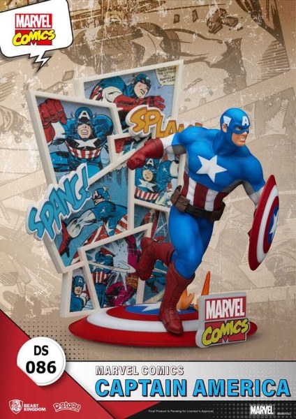 diorama in PVC Marvel Comics D-Stage Capitano America 16 cm