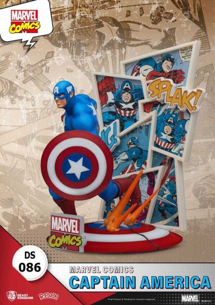 diorama in PVC Marvel Comics D-Stage Capitano America 16 cm