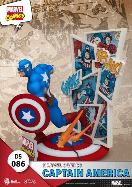 diorama in PVC Marvel Comics D-Stage Capitano America 16 cm