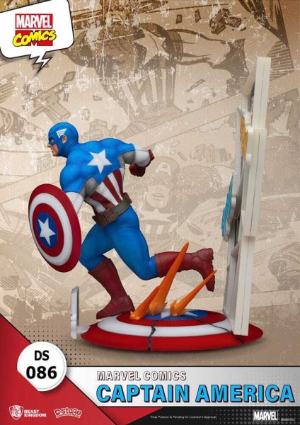 diorama in PVC Marvel Comics D-Stage Capitano America 16 cm