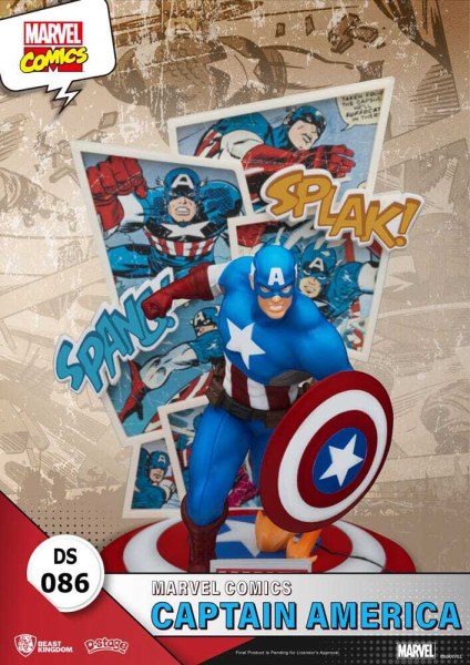 diorama in PVC Marvel Comics D-Stage Capitano America 16 cm