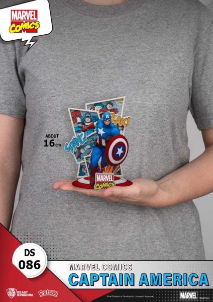 diorama in PVC Marvel Comics D-Stage Capitano America 16 cm