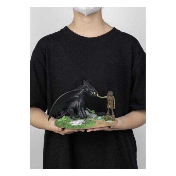 Statuetta in PVC Dragons D-Stage Sdentato e Hiccup 15 cm