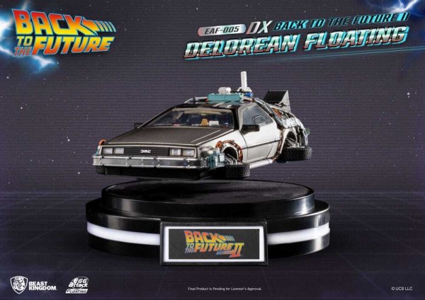 Ritorno al futuro Statuetta Uovo Attacco Galleggiante Ritorno al futuro II DeLorean Versione Deluxe heo EU Esclusiva 20 cm