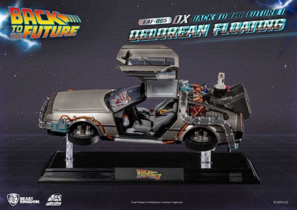 Ritorno al futuro Statuetta Uovo Attacco Galleggiante Ritorno al futuro II DeLorean Versione Deluxe heo EU Esclusiva 20 cm