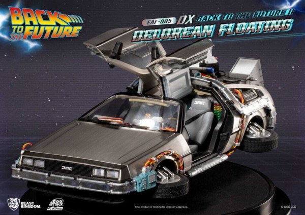 Ritorno al futuro Statuetta Uovo Attacco Galleggiante Ritorno al futuro II DeLorean Versione Deluxe heo EU Esclusiva 20 cm